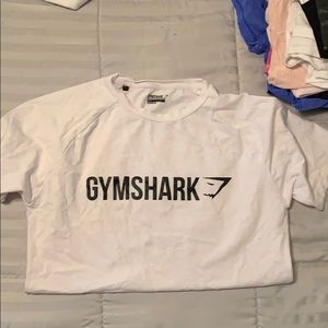 White gym shark shirt
